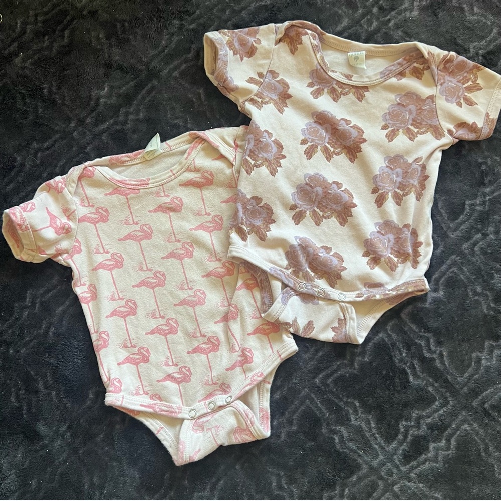 Set of 2 Kate Quinn 100% Organic Cotton Bodysuits 12-18M